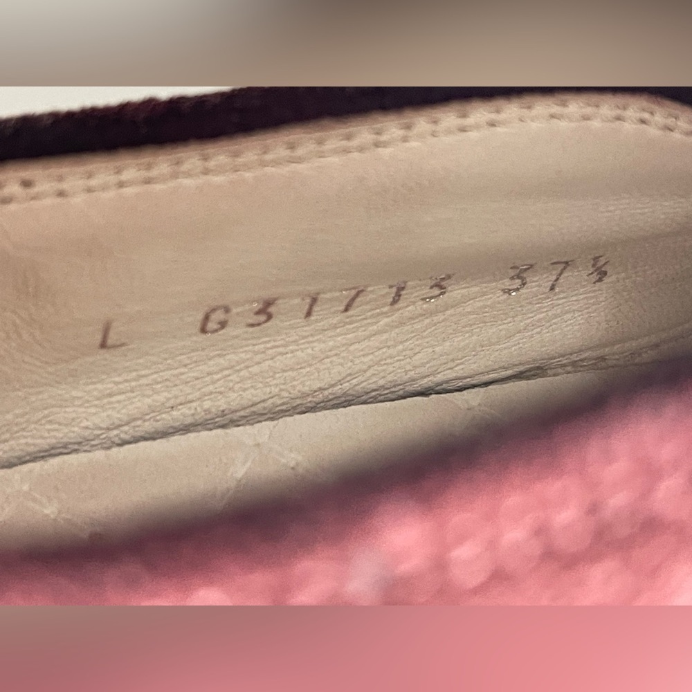 CHANEL CC Slip-On Sneakers Suede Plaid Tweed Size 37.5 / 7 - Picture 5 of 6